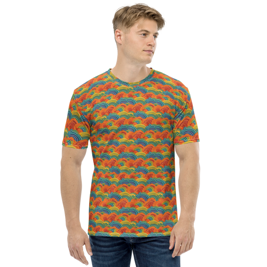 Vibrant Rainbow Clouds Pattern Men's t-shirt