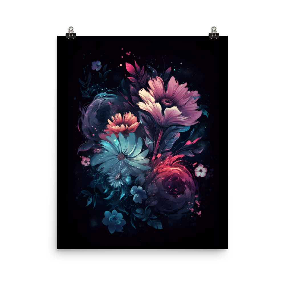 Floral Nebula Poster