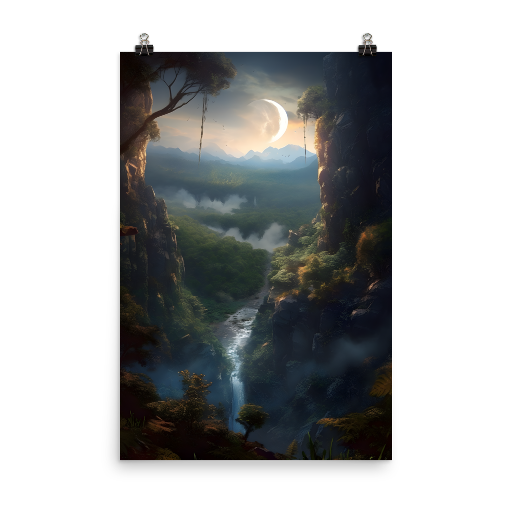 Alien Planet forest Poster