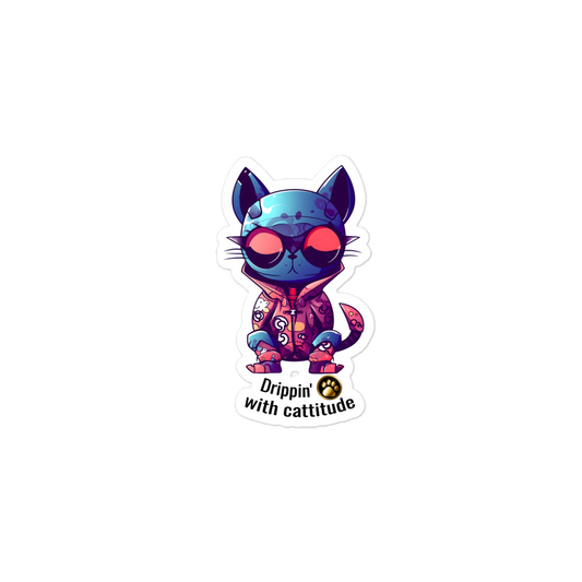 Drip Cat Bubble-free stickers