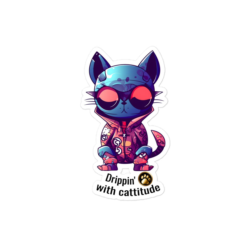 Drip Cat Bubble-free stickers