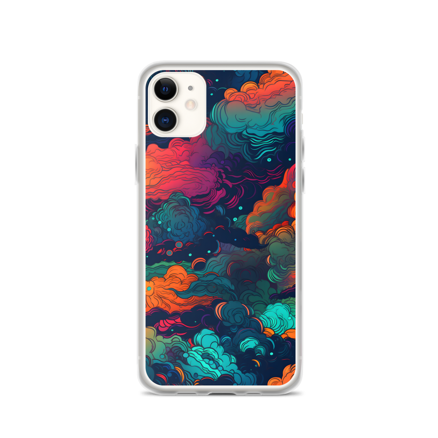 Abstract Neon Cloud Night Clear Case for iPhone®