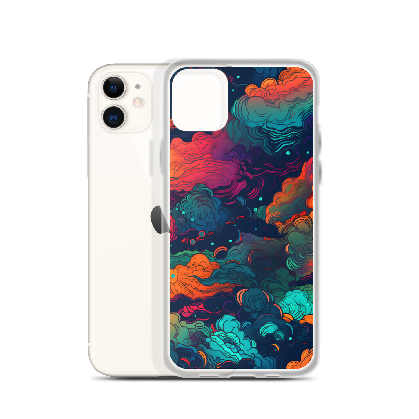 Abstract Neon Cloud Night Clear Case for iPhone®