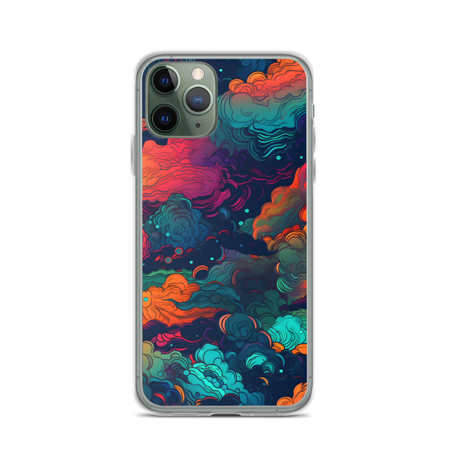 Abstract Neon Cloud Night Clear Case for iPhone®