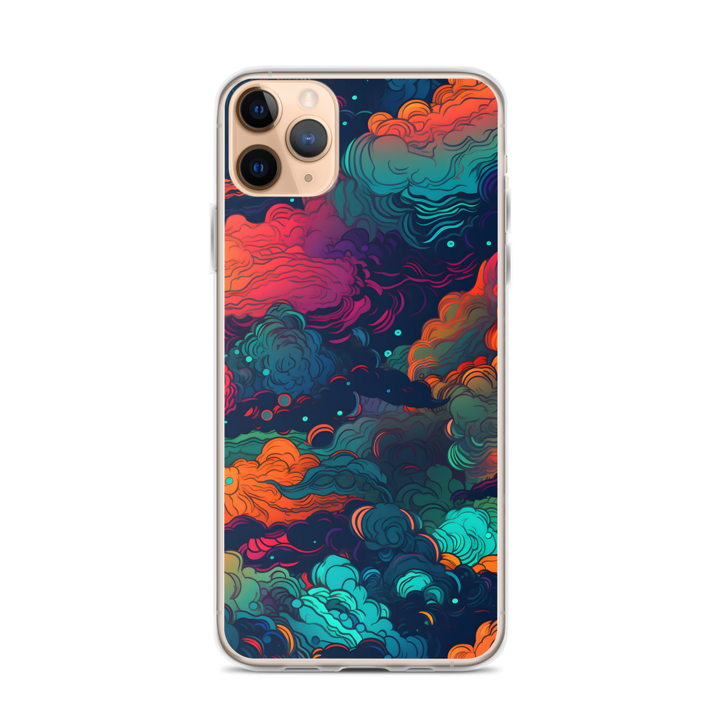 Abstract Neon Cloud Night Clear Case for iPhone®