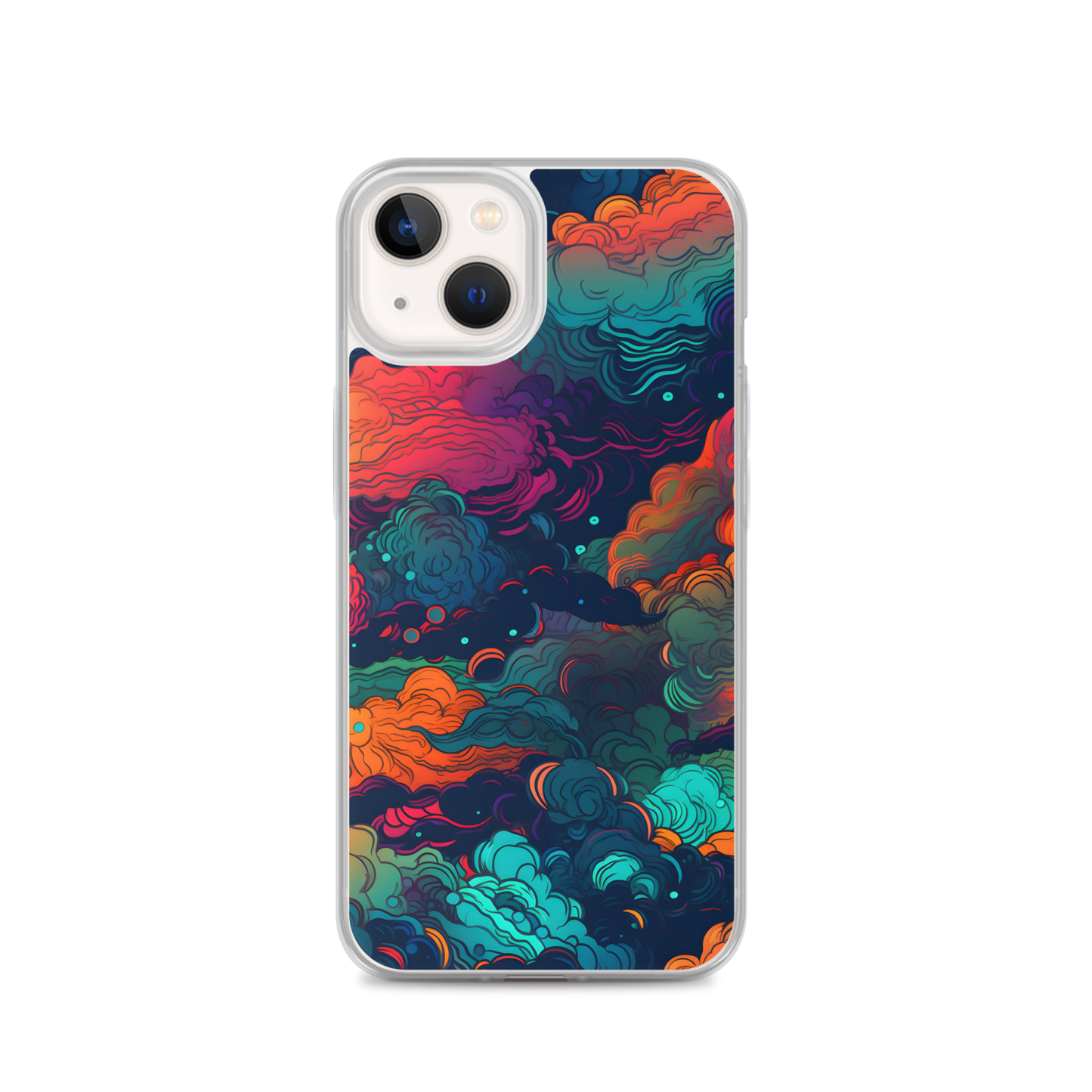 Abstract Neon Cloud Night Clear Case for iPhone®