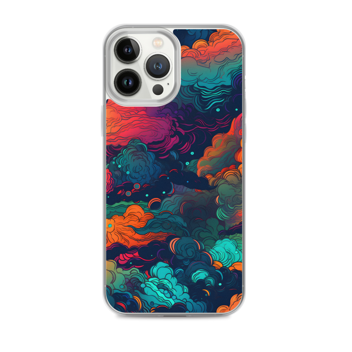 Abstract Neon Cloud Night Clear Case for iPhone®