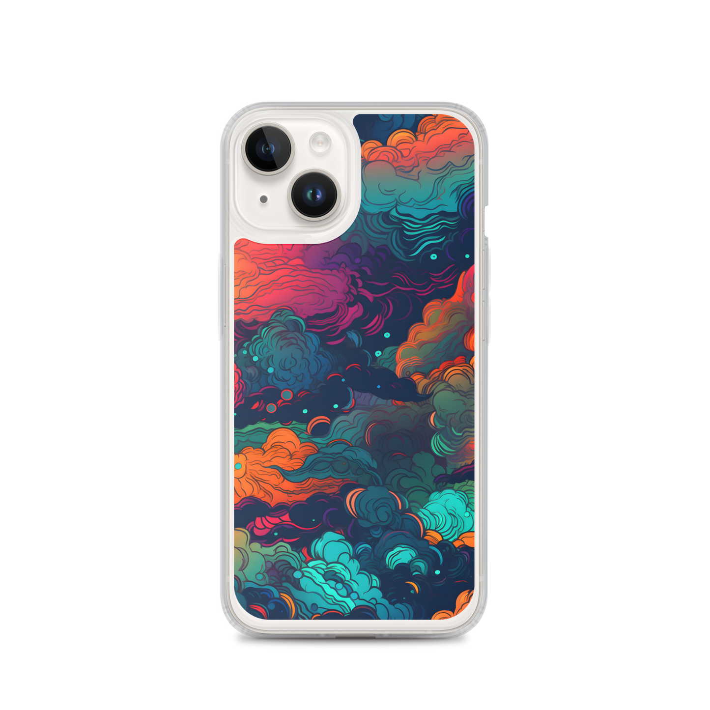 Abstract Neon Cloud Night Clear Case for iPhone®