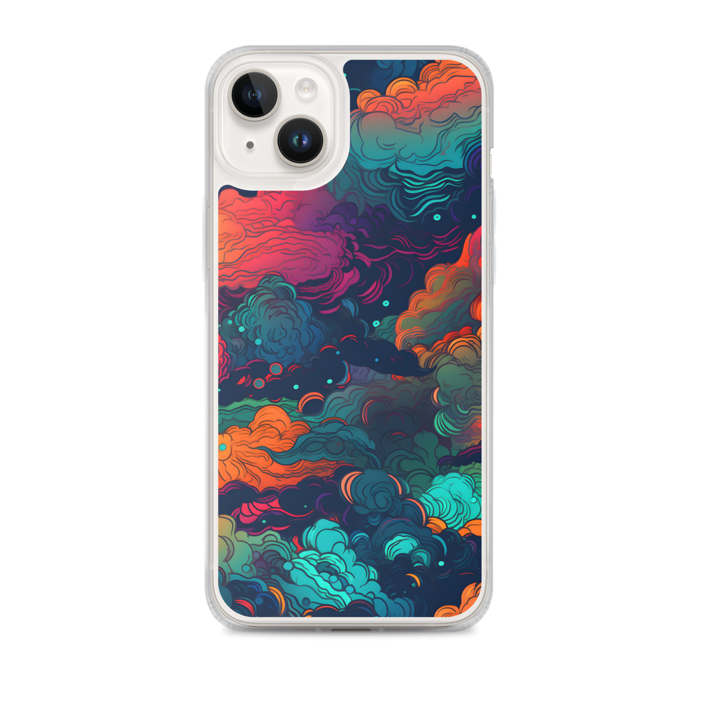 Abstract Neon Cloud Night Clear Case for iPhone®