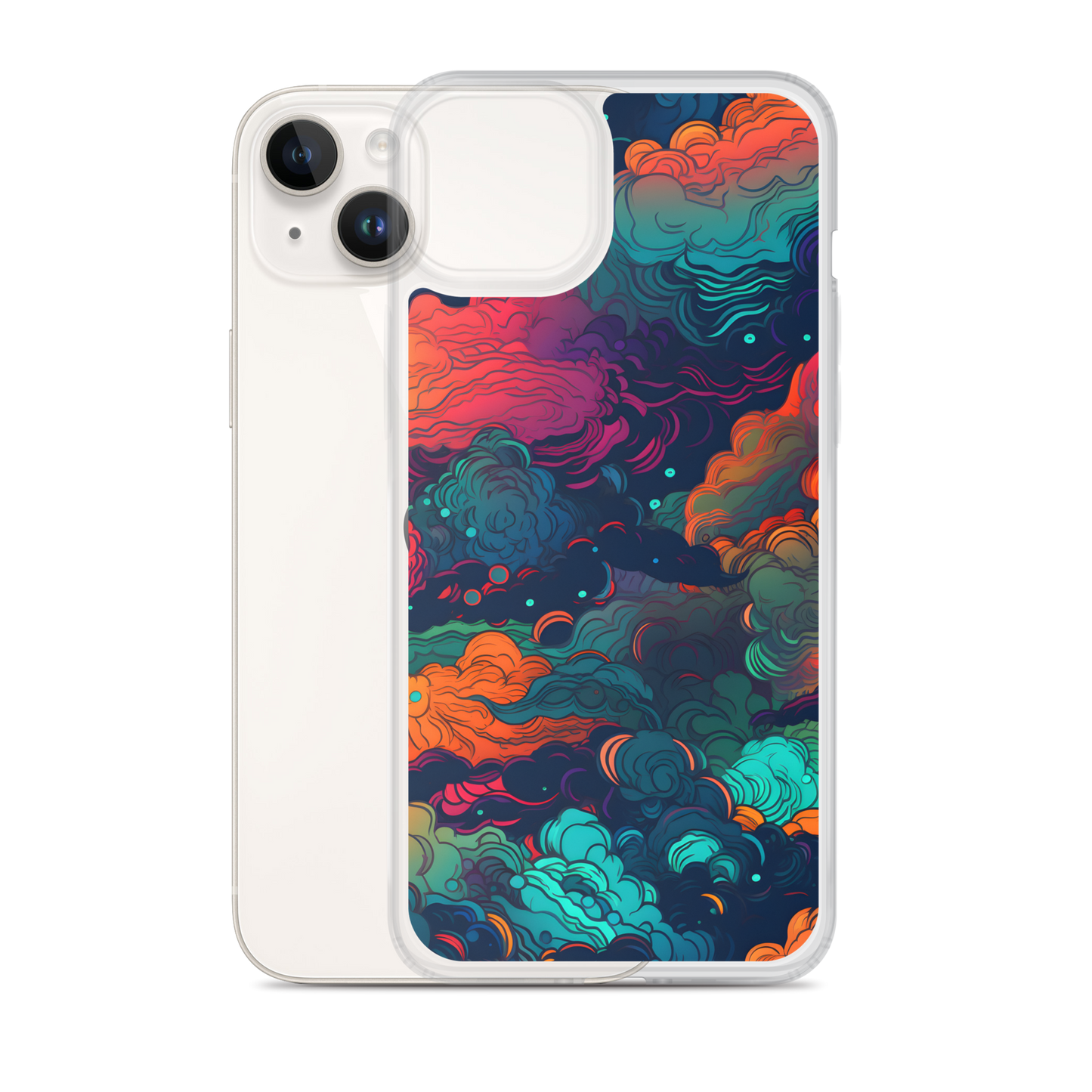 Abstract Neon Cloud Night Clear Case for iPhone®