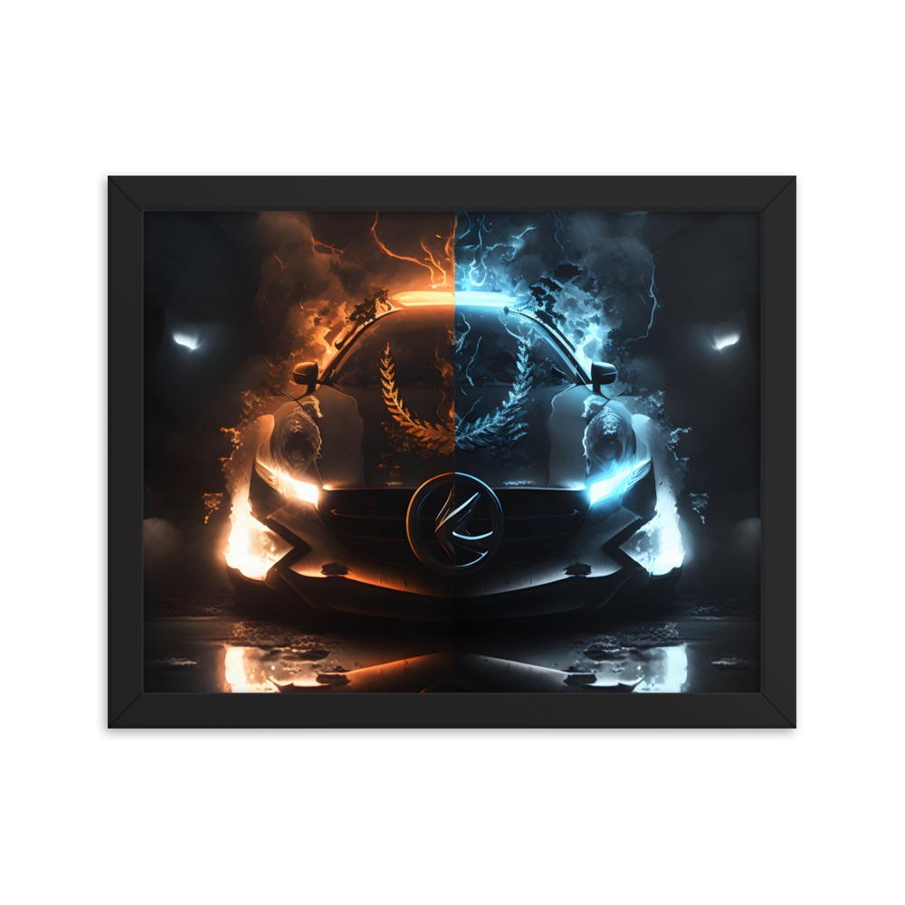 Super Cool Sports Car Framed poster