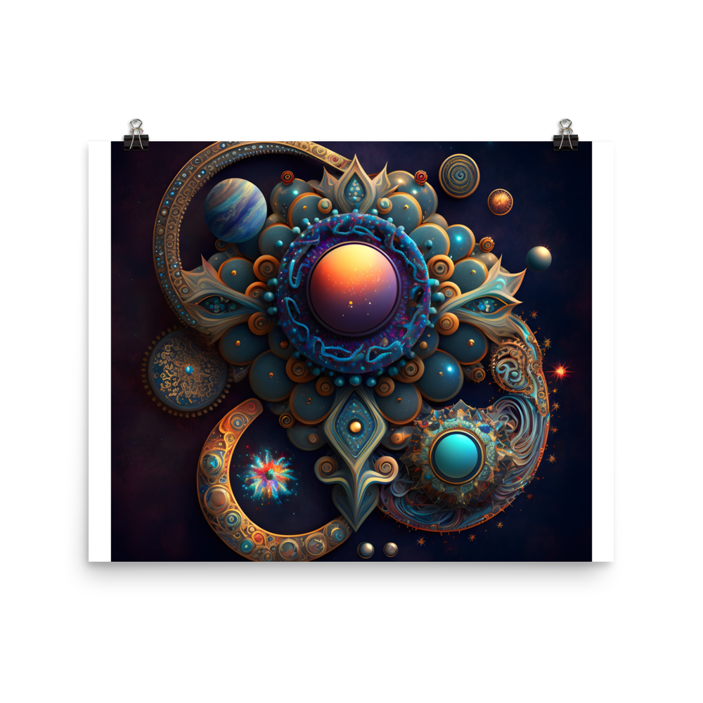 Cosmic Abstract Jewelry Poster