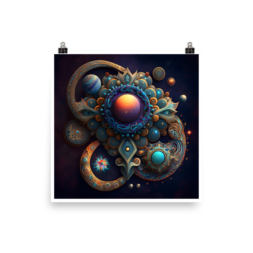 Cosmic Abstract Jewelry Poster