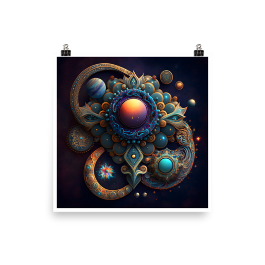 Cosmic Abstract Jewelry Poster