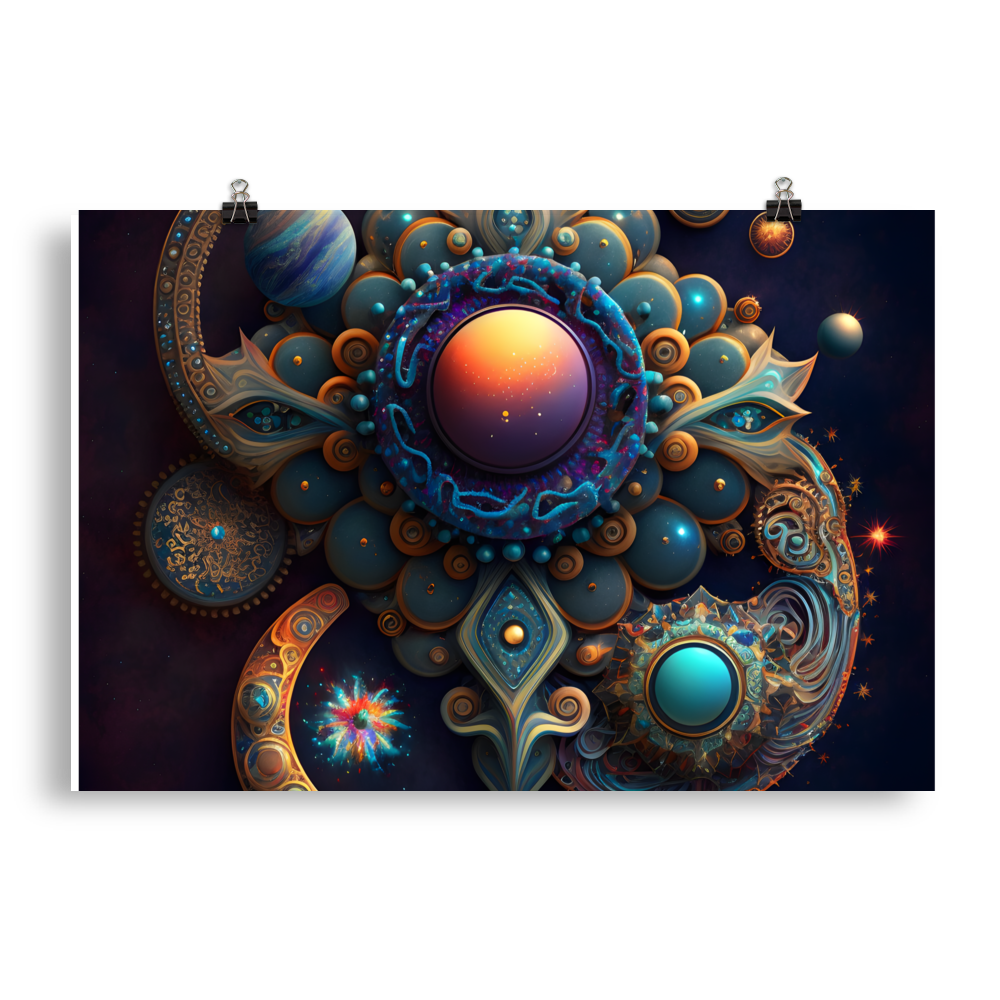 Cosmic Abstract Jewelry Poster