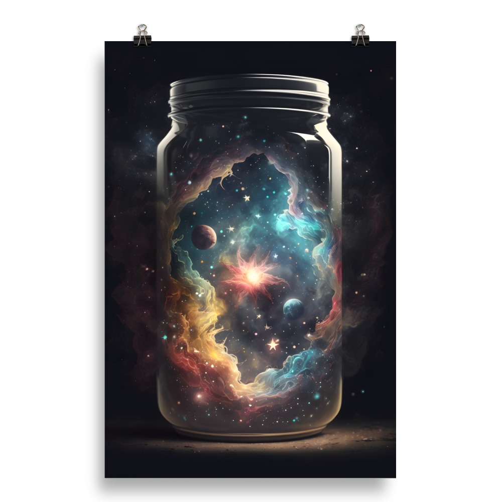 Cosmic Jar Abstract Poster