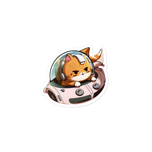 Cute Kitty UFO sticker