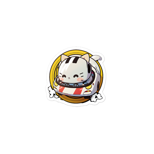 Cute Kitty on Drive Mode stickers