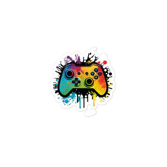 Stylish colorful game controller sticker