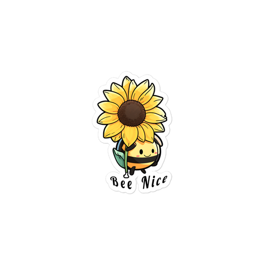 Cute kawaii Bee with a Sunflower Sticker