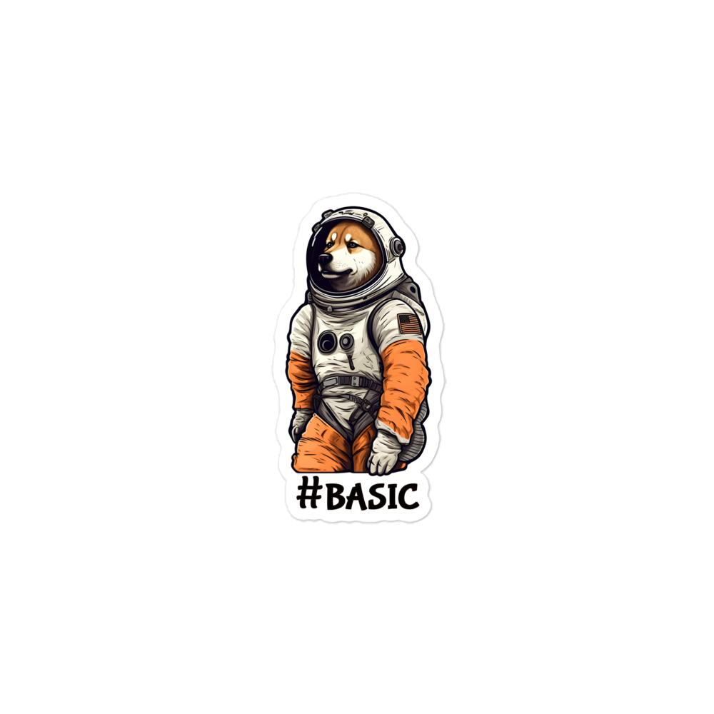 Basic astronaut dog Bubble-free stickers