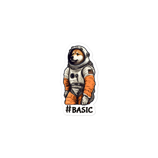 Basic astronaut dog Bubble-free stickers