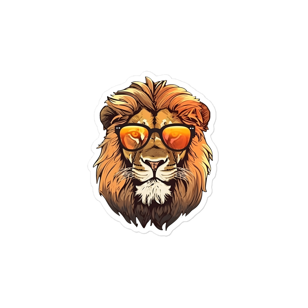 King Lion Drip Sunglass Sticker