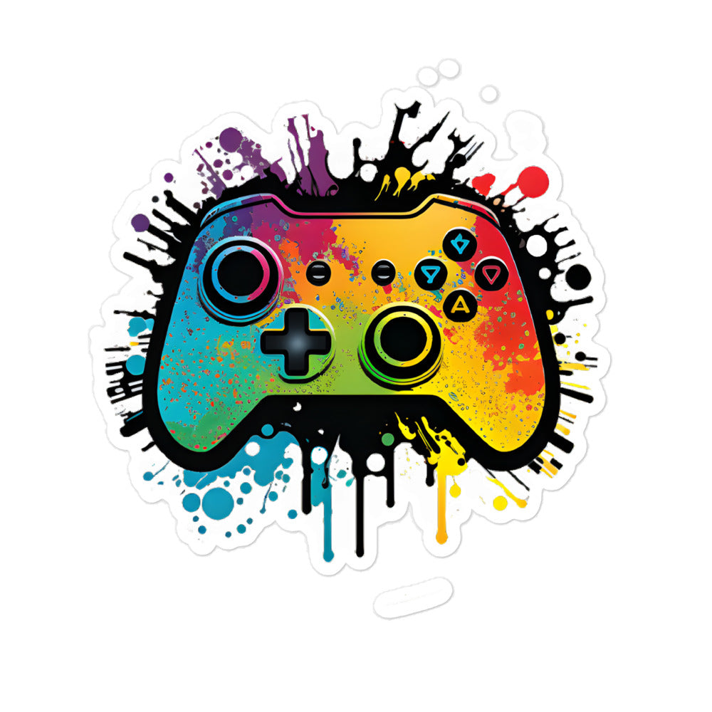 Stylish colorful game controller sticker