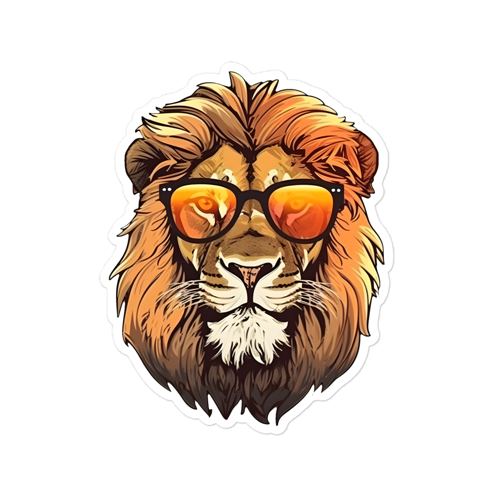 King Lion Drip Sunglass Sticker