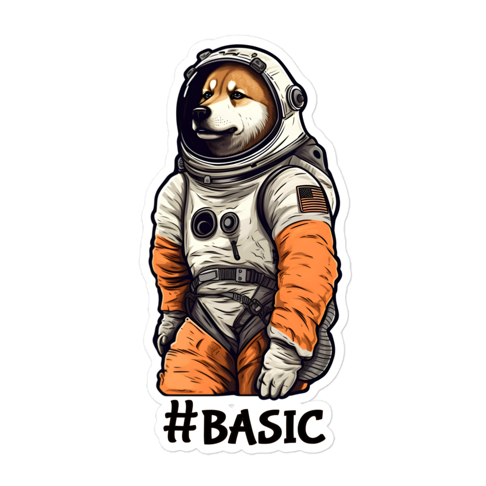 Basic astronaut dog Bubble-free stickers