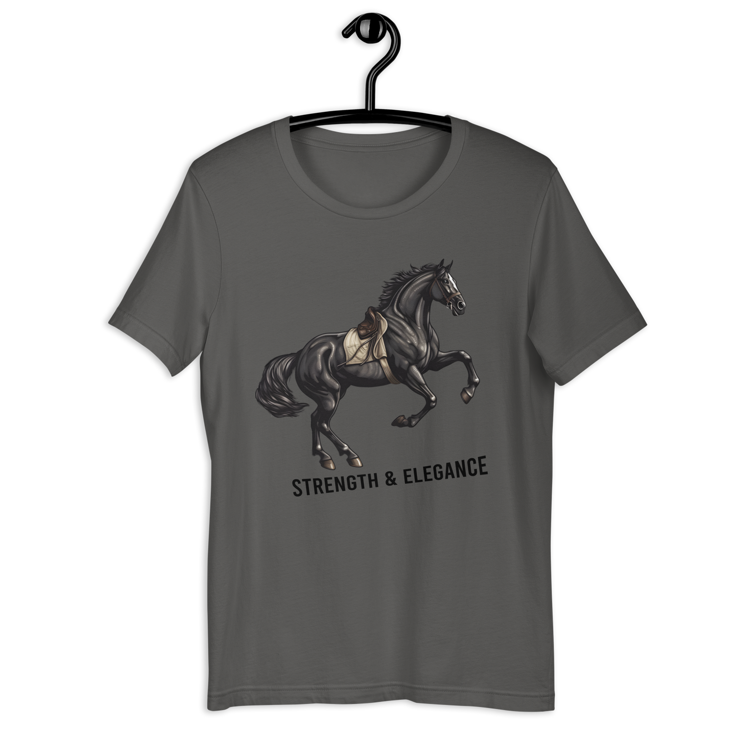 Strong Elegant Black Horse Unisex t-shirt