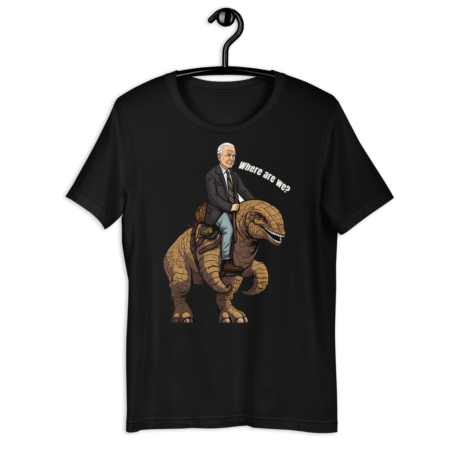 Joe Biden Confused Riding A Dinosaur Unisex t-shirt