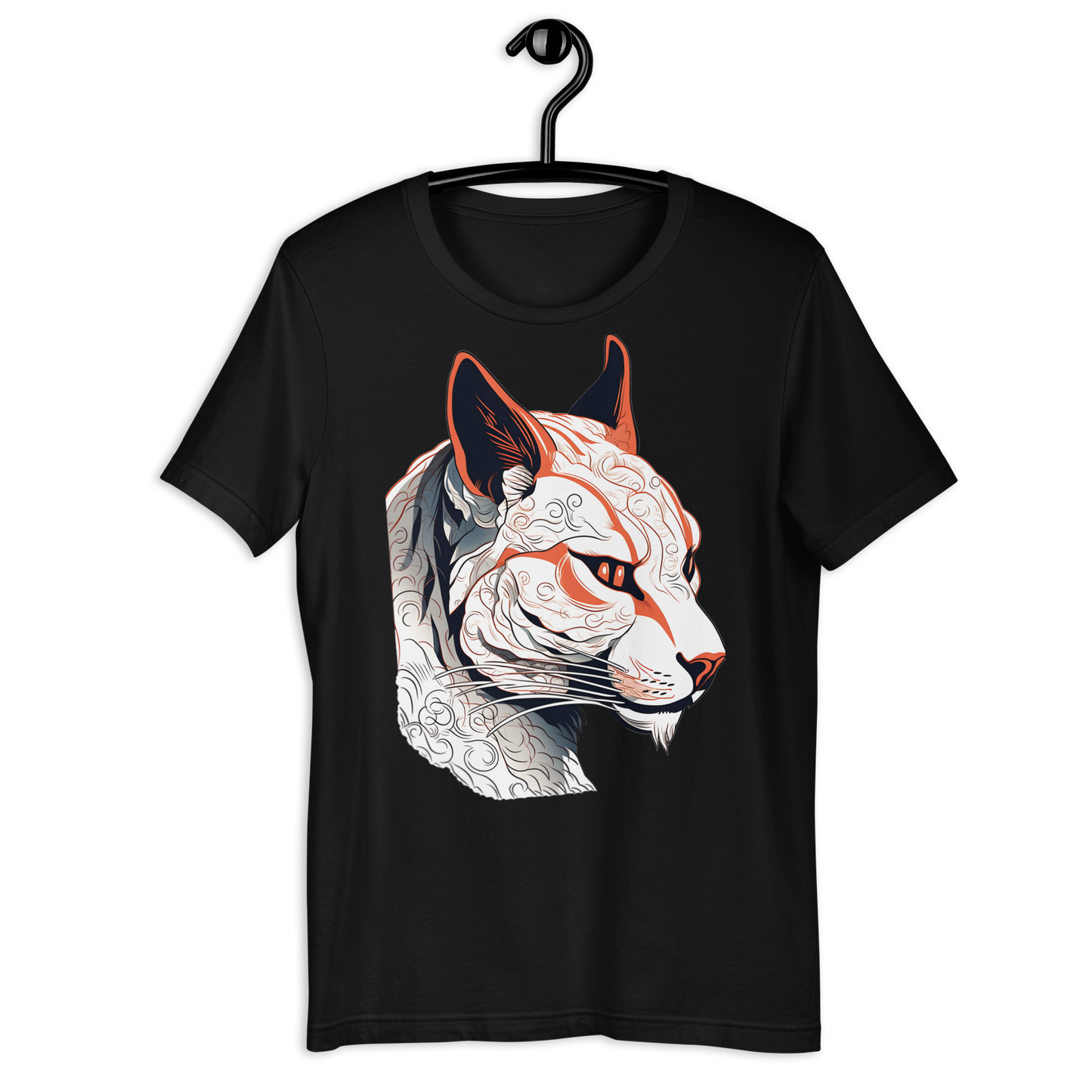 Cat Head Ukiyo-e design Unisex t-shirt