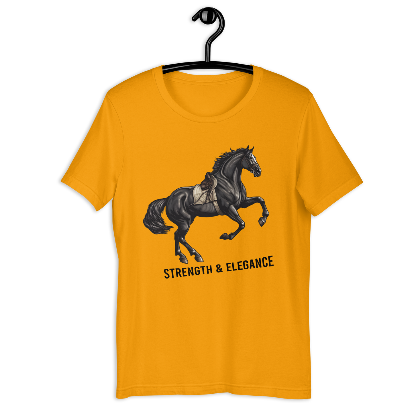 Strong Elegant Black Horse Unisex t-shirt