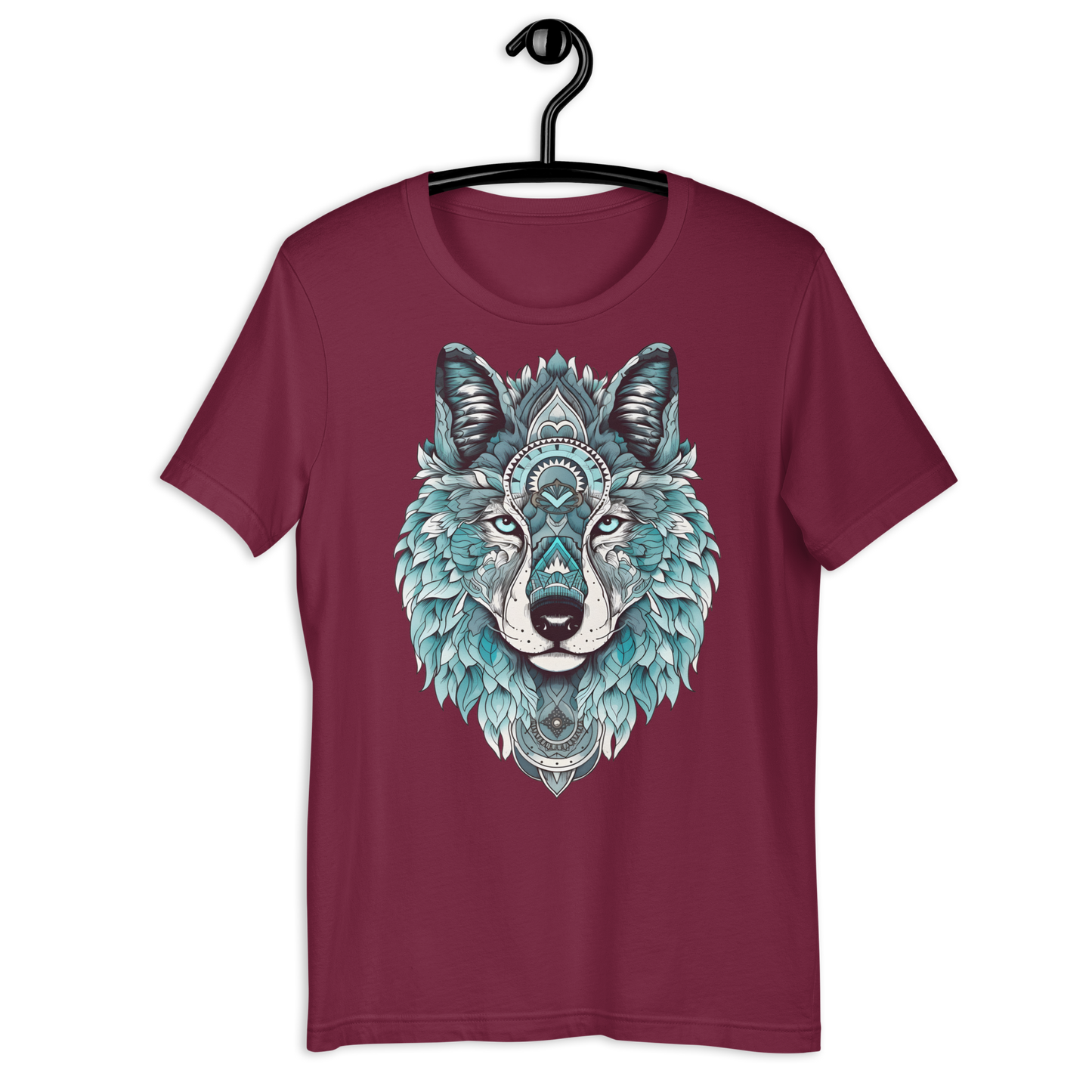 Wolf Wisdom Mandala Unisex t-shirt