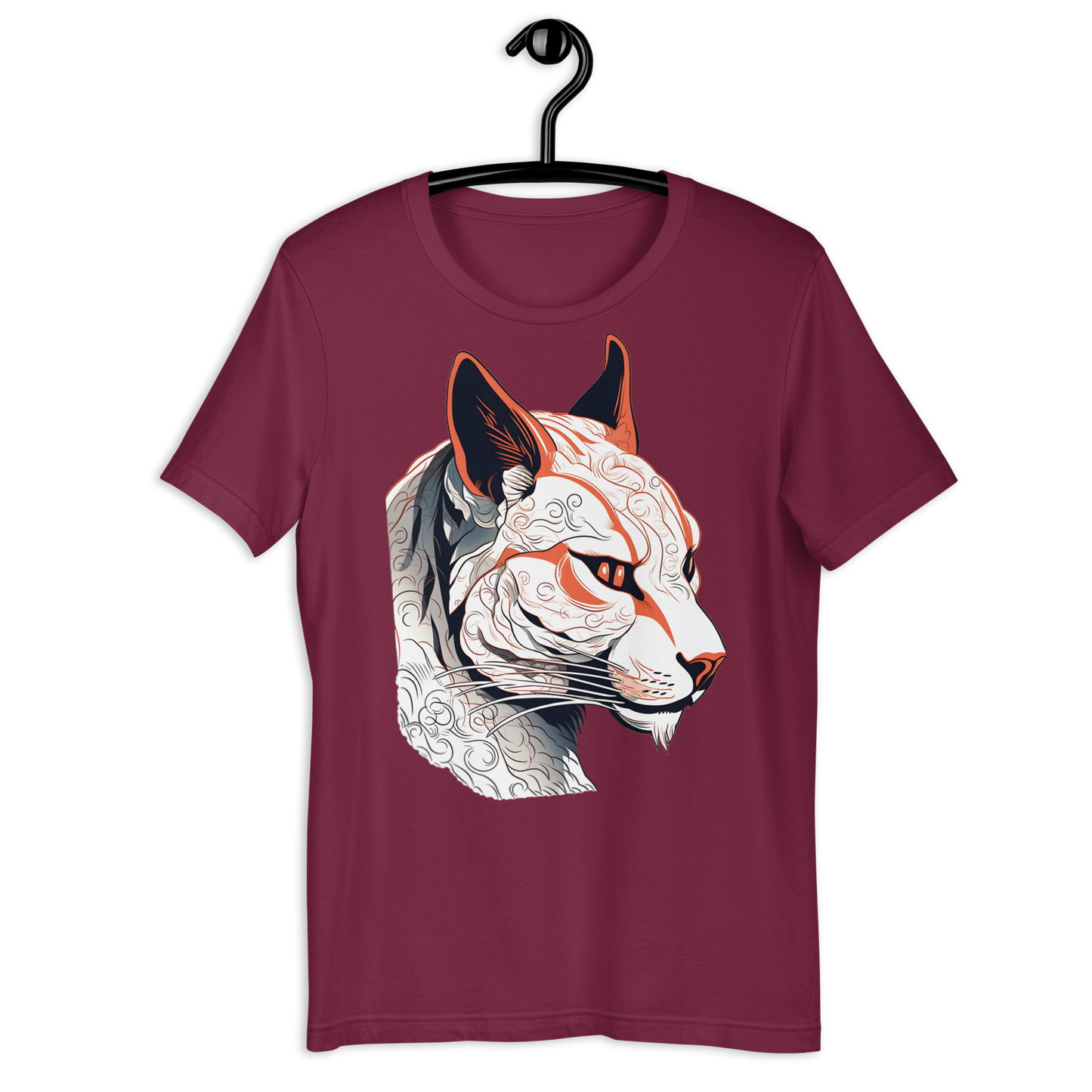 Cat Head Ukiyo-e design Unisex t-shirt