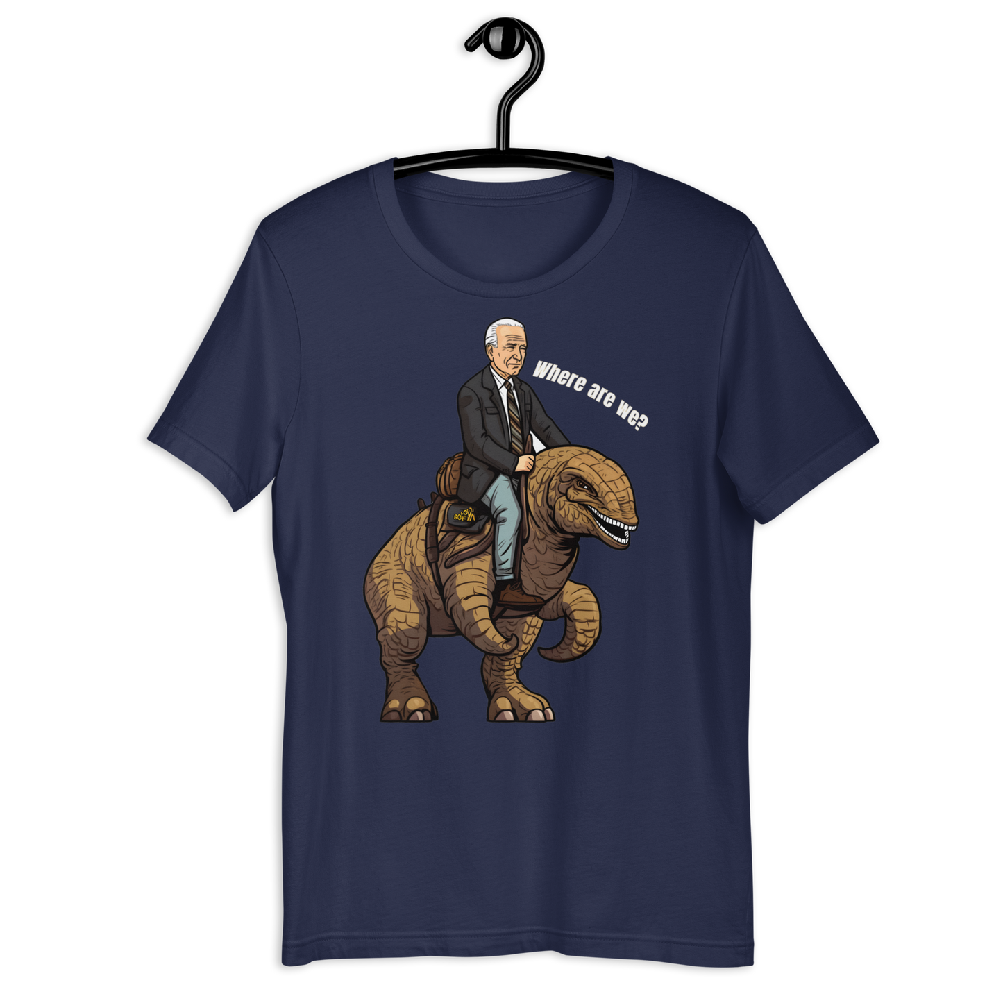 Joe Biden Confused Riding A Dinosaur Unisex t-shirt